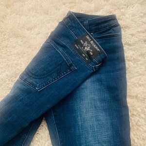 True Religion Dark Blue Mid-Rise Denim Jeans